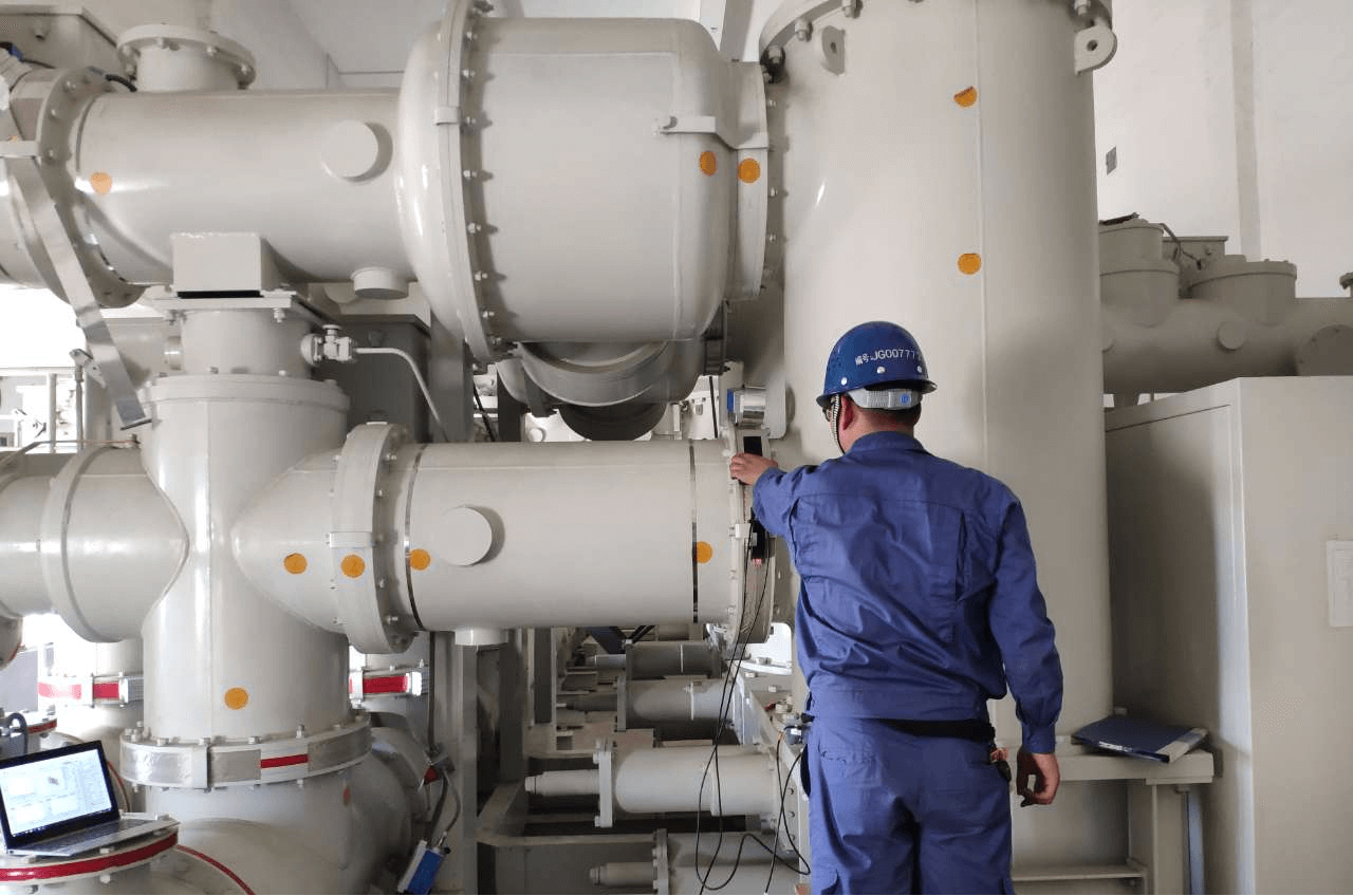 110KVGIS母聯(lián)間隔局放測試